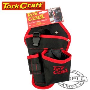 Tork Craft - Tool Pouch Nylon 2 Pocket with BeltclIP